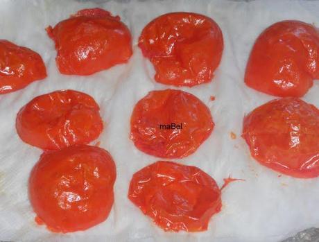Tomates secos en microondas