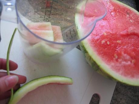 Cascara de sandía confitada o abrillantada Cascara de sandía confitada o abrillantada