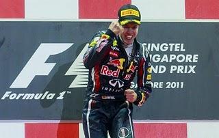 Vettel se queda a un punto de ser bicampeón con otro triunfo en Singapur