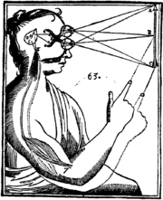 vision estereoscopica, binocular, diagrama Descartes