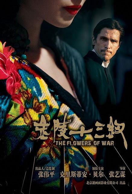 Póster oficial chino de 'The Flowers of War', con Christian Bale