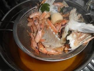 Fumet de pescado al brandy