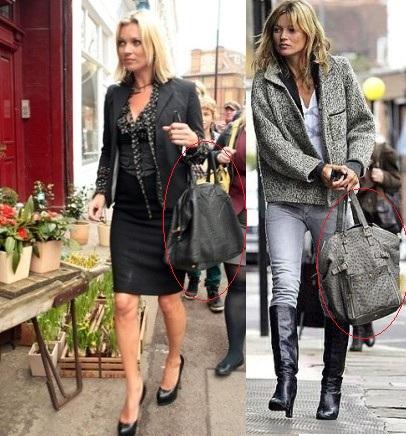 Kate Moss, días de shopping con tacones y bolsos de Yves Saint Laurent