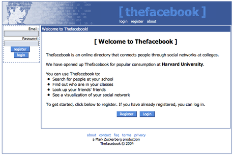 Thefacebook Así era Facebook en sus inicios