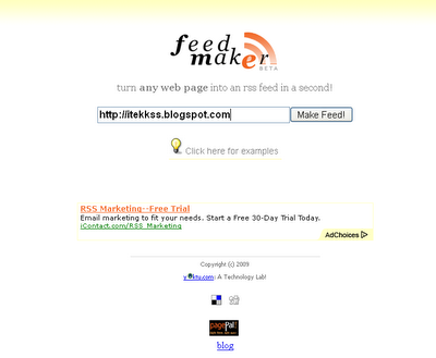 FeedMaker - Pasa cualquier pagina a RSS en segundos