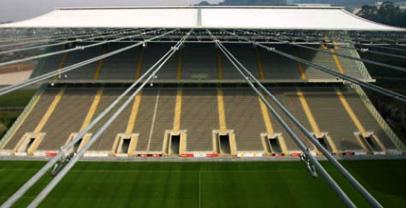 cubierta arriba Estadio de Braga. Souto de Moura