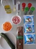 Spaghetti con vegetales y Blanc de Blancs 2010