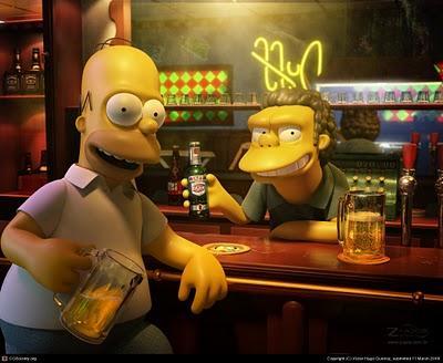 Homero Simpson le vendió su casa al tabernero Moe