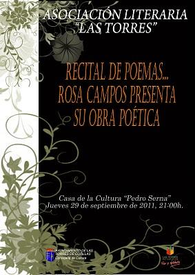 Recital poético de Rosa Campos en Las Torres de Cotillas