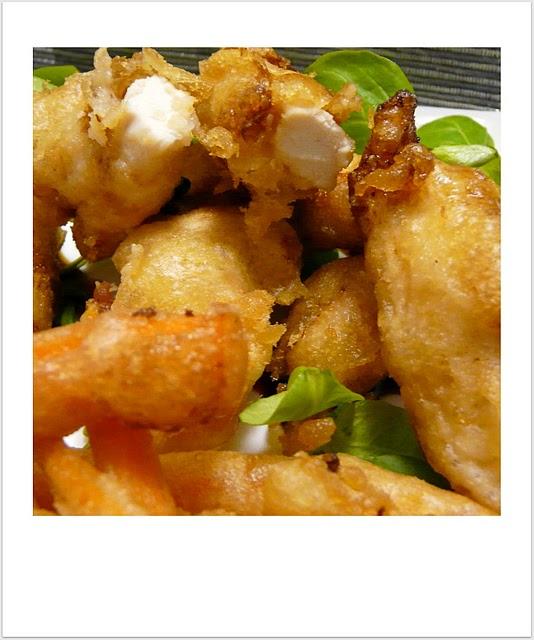 Tempura de pollo con calabacín y zanahoria