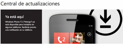 Disponible Windows Phone 7.5 'Mango'