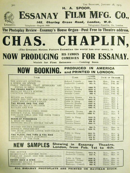 Charles Chaplin (2ª Parte. Llegada a Hollywood)