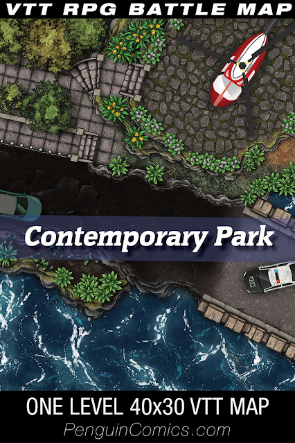 VTT Battle Maps: Contemporary Park - 40x30, de PenguinComics