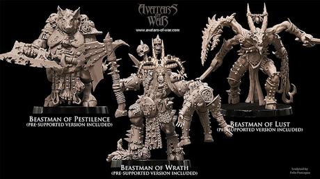 Nuevos Hombres Bestia para Imprimir en 3D de AoW Nuevos Hombres Bestia para Imprimir en 3D de AoW