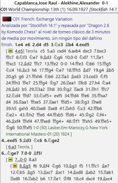 Lasker, Capablanca y Alekhine o ganar en tiempos revueltos (274)