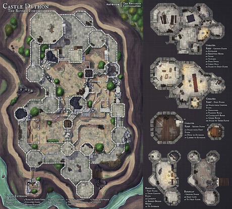 The Reclusive Cartographer: Plano de Castle Dython The Reclusive Cartographer: Plano de Castle Dython