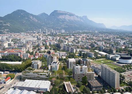 El ecodistrito de Flaubert en Grenoble destaca por emplear antiguas infraestructuras para el uso público
