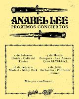 Primeros conciertos en 2022 de Anabel Lee