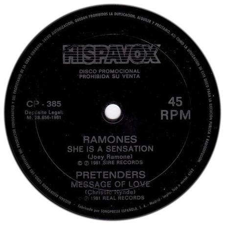 Ramones / Pretenders - Flexi Disc Split -1981