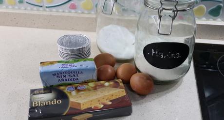 Los ingredientes necesarios para hacer coulant de turrón en Mambo