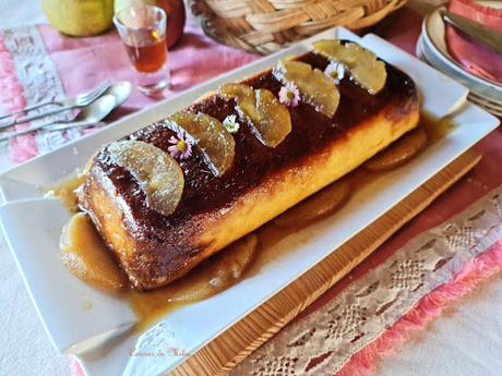 Flan de manzana con leche condensada Flan de manzana con leche condensada