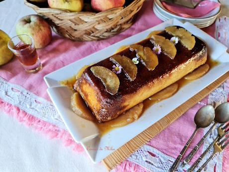 Flan de manzana con leche condensada Flan de manzana con leche condensada