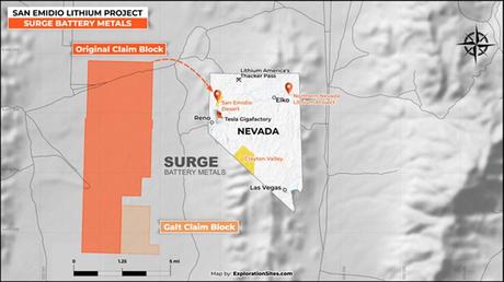 Surge Battery Metals Signs Letter of Intent on 16 Lithium Mining Claims in Nevada’s San Emidio Desert