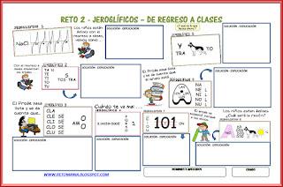 Jeroglíficos, Jeroglíficos escolares, Jeroglíficos con solución, Jeroglíficos para niños