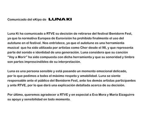 Comunicado de Luna Ki