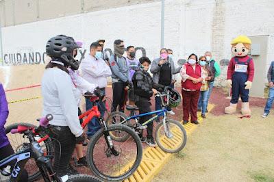 EL GOBIERNO DE TEXCOCO INAUGURÓ  'BIKE PARK' EN EL DEPORTIVO ELENA PONIATOWSKA