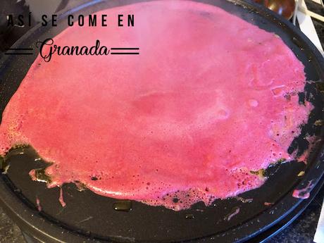 Crepés de remolacha sin gluten