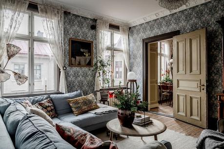 Minipiso de estilo nórdico rústico recargado