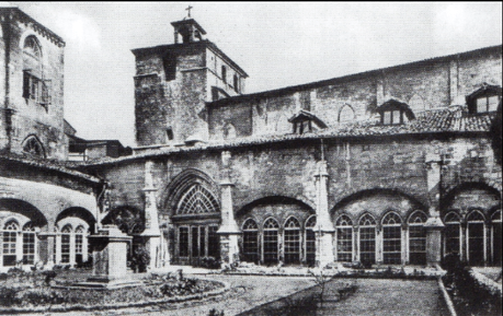 1910: Claustro de la Catedral y Palacio Episcopal neogótico 1910: Claustro de la Catedral y Palacio Episcopal neogótico