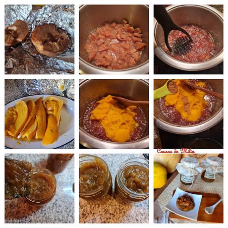 Mermelada especiada  de calabaza y membrillo asados