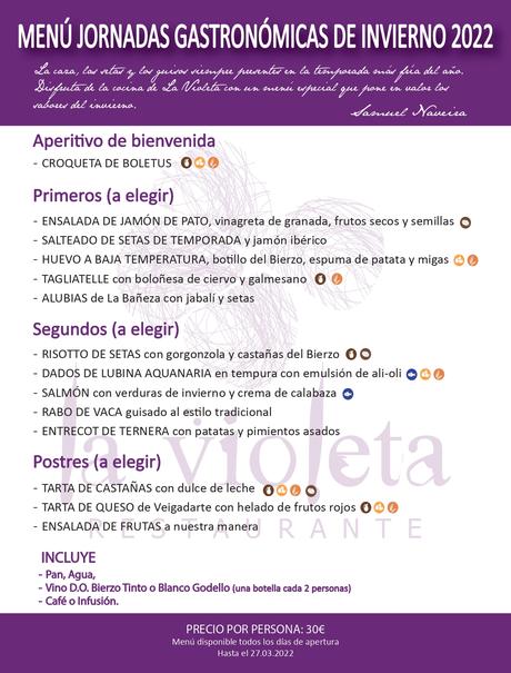El Restaurante La Violeta pone en marcha unas Jornadas Gastronómicas de Invierno 1
