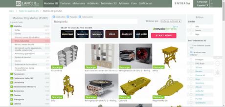 Web para descargar bloques de modelos 3D gratis