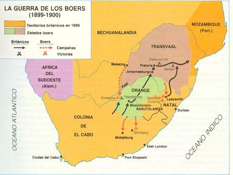 IMPERIO COLONIAL BRITÁNICO: SUDÁFRICA, DESDE LA GUERRA BOER DE 1899 A LA CONTITUCIÓN DE LA UNIÓN SUDAFRICANA (1910)