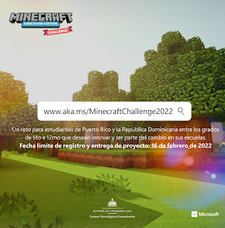 Participa en el Microsoft Minecraft Challenge 2022
