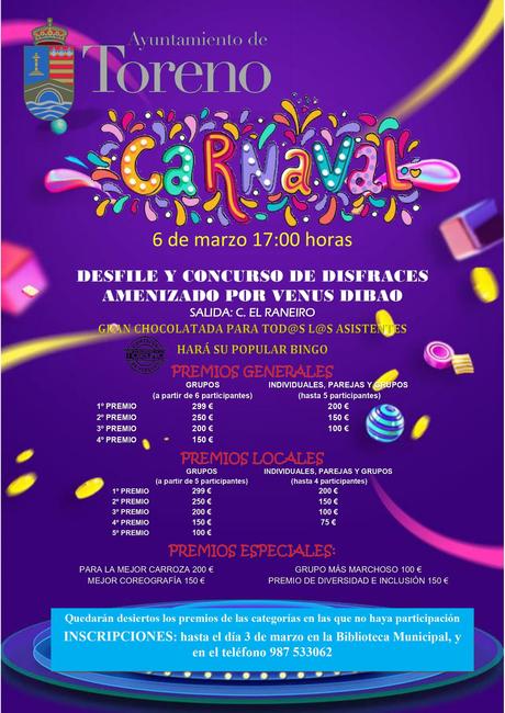 Carnaval 2022 en Toreno. Horario y todos los premios del tradicional desfile 1