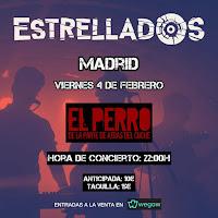 Concierto de Estrellados en El Perro de la parte de atrás del coche