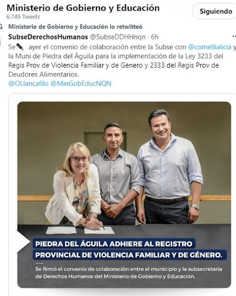 Registro de Violencia Familiar y de Género: Ahora en Piedra del Águila