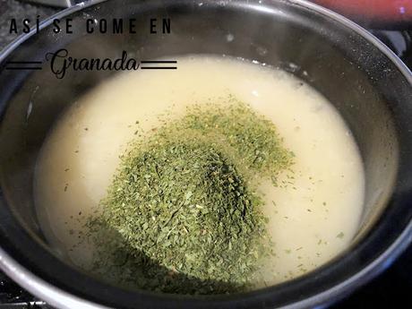 Carne de cocido gratinada