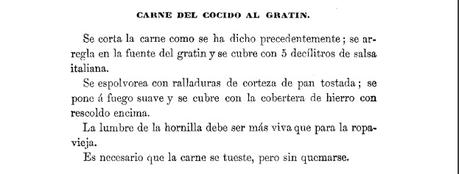 Carne de cocido gratinada