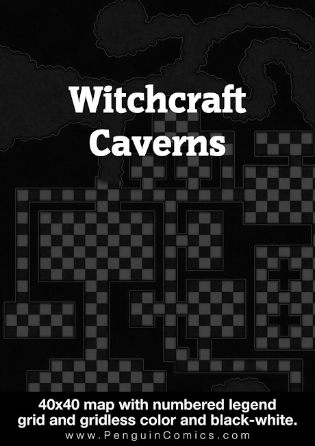 VTT Battle Maps: Witchcraft Caverns - 40x40, de PenguinComics