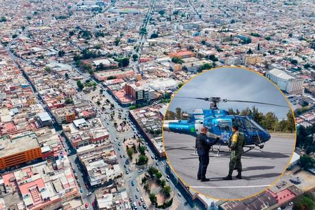 Con helicóptero se realiza vigilancia en la zona metropolitana de SLP