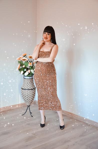 Vestido de lentejuelas | San Valentín en Shein