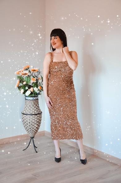 Vestido de lentejuelas | San Valentín en Shein