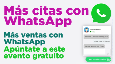 Aprender a vender con WhatsApp: 4 eventos gratuitos con ChatWith.io