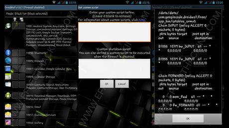 Capturas de pantalla de DroidWall Capturas de pantalla de DroidWall