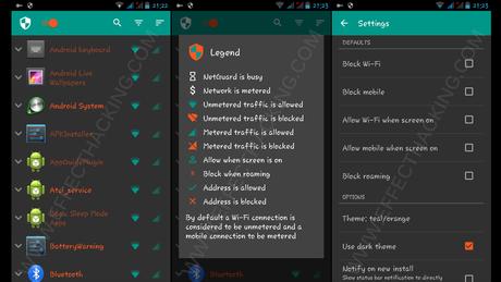 Capturas de pantalla de NetGuard Capturas de pantalla de NetGuard